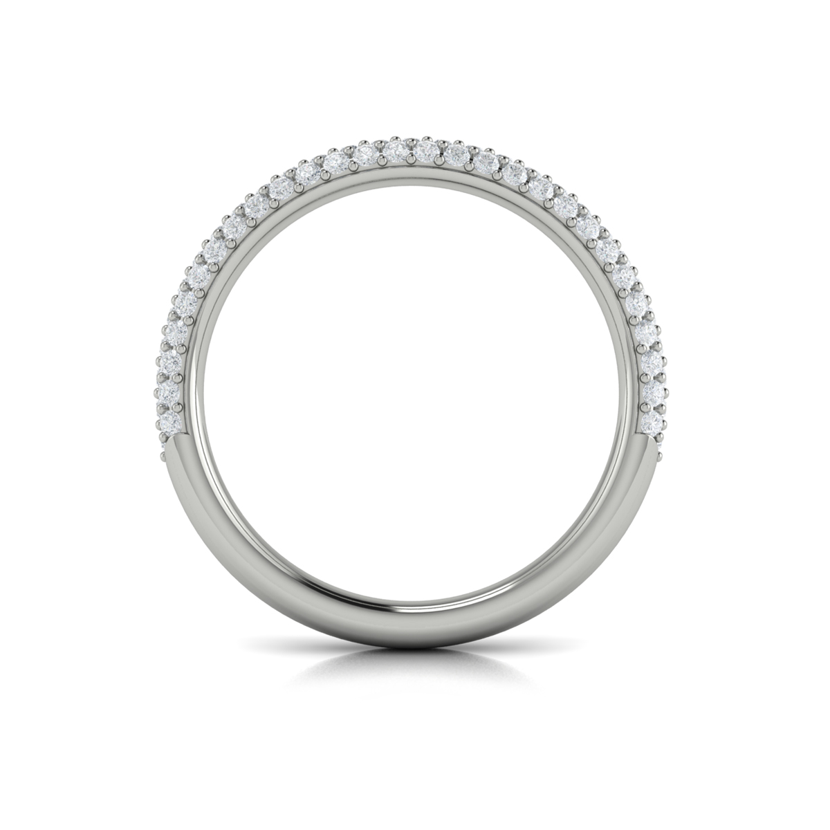 Matching Band for Shimmering Engagement Ring with Micropave Band