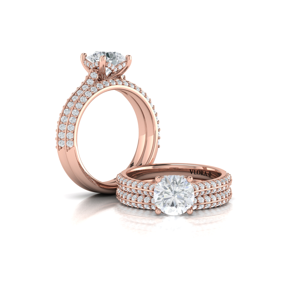 Matching Band for Harmony Hidden Halo Engagement Ring
