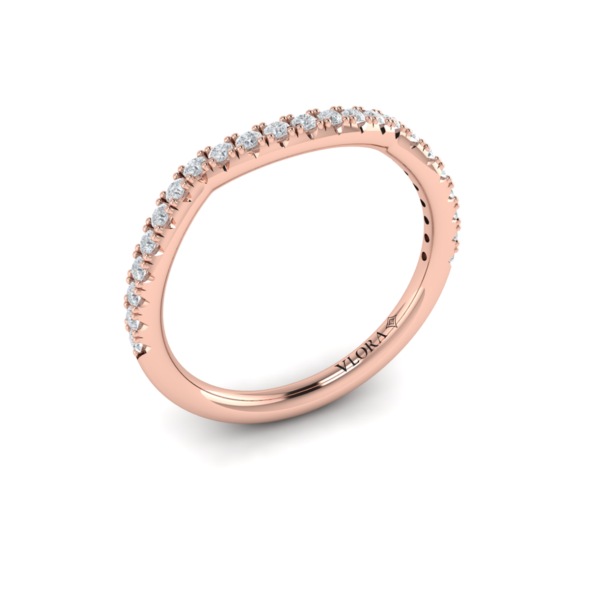 Woven Pave Matching Wedding Band