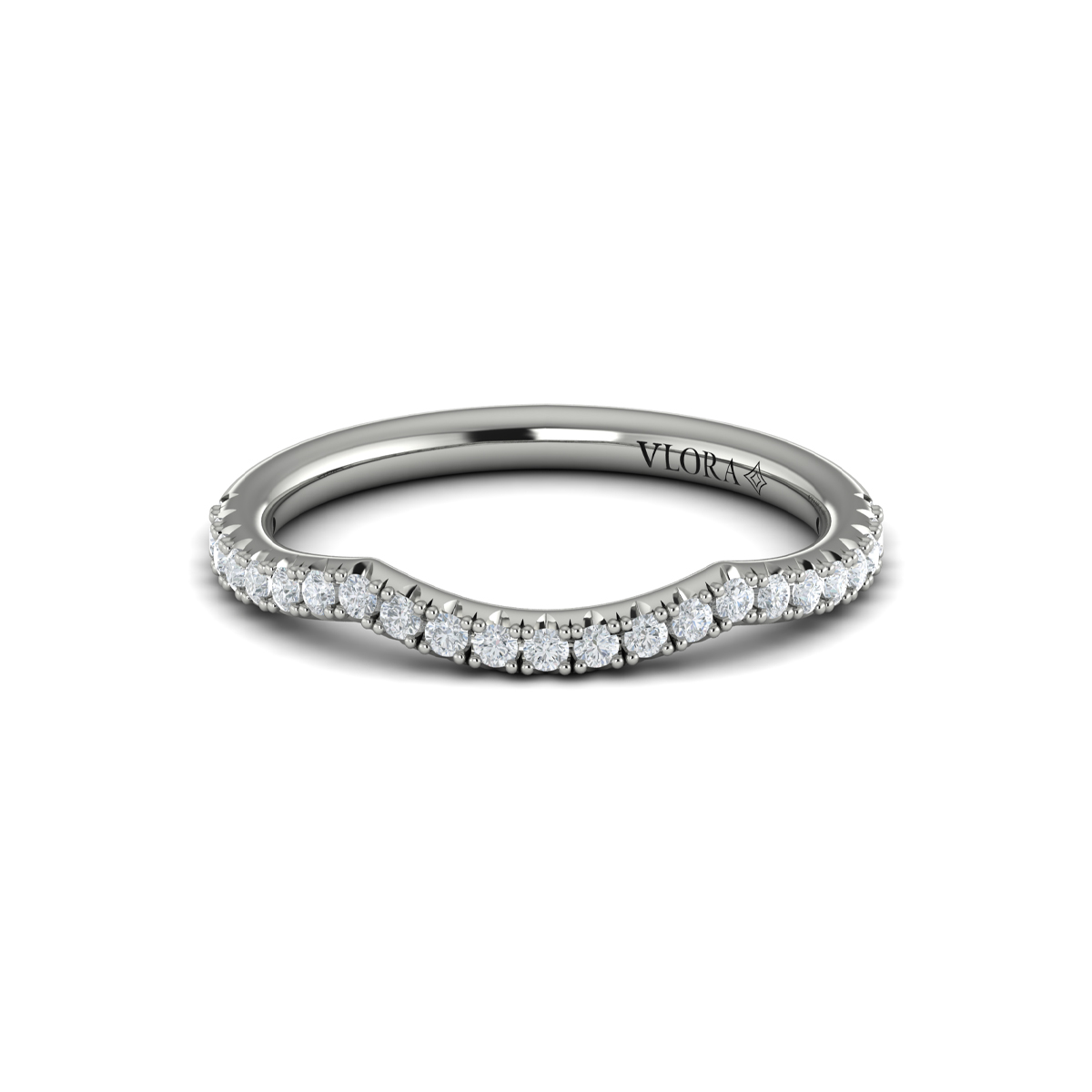 Woven Pave Matching Wedding Band