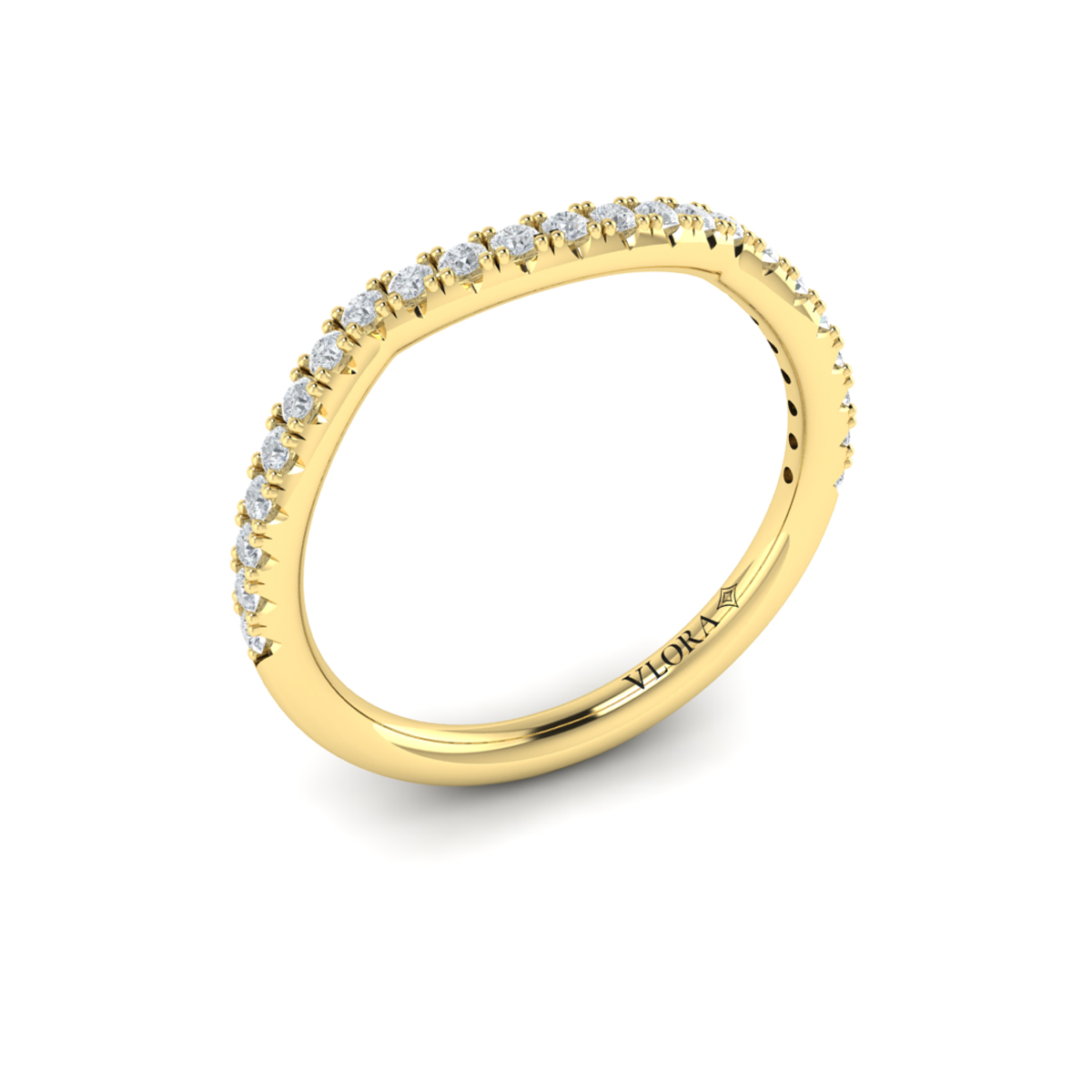 Woven Pave Matching Wedding Band