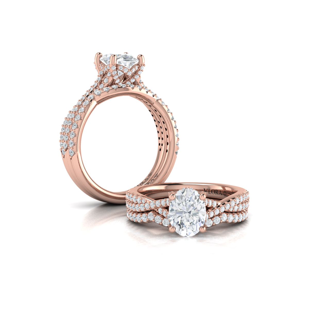Woven Pave Matching Wedding Band