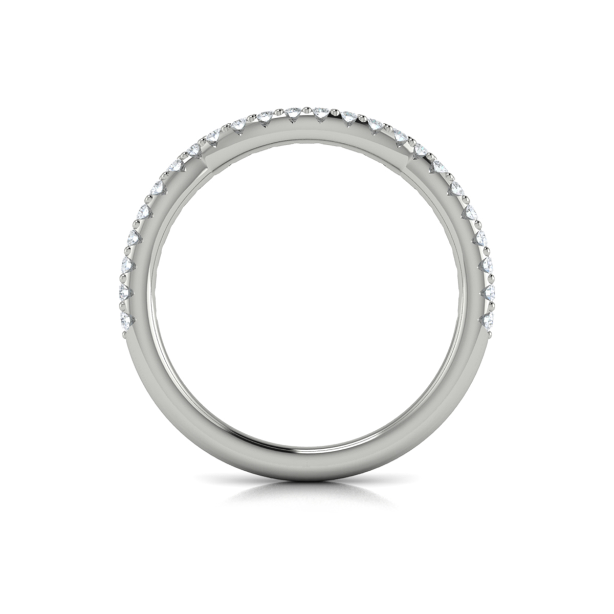 Woven Pave Matching Wedding Band