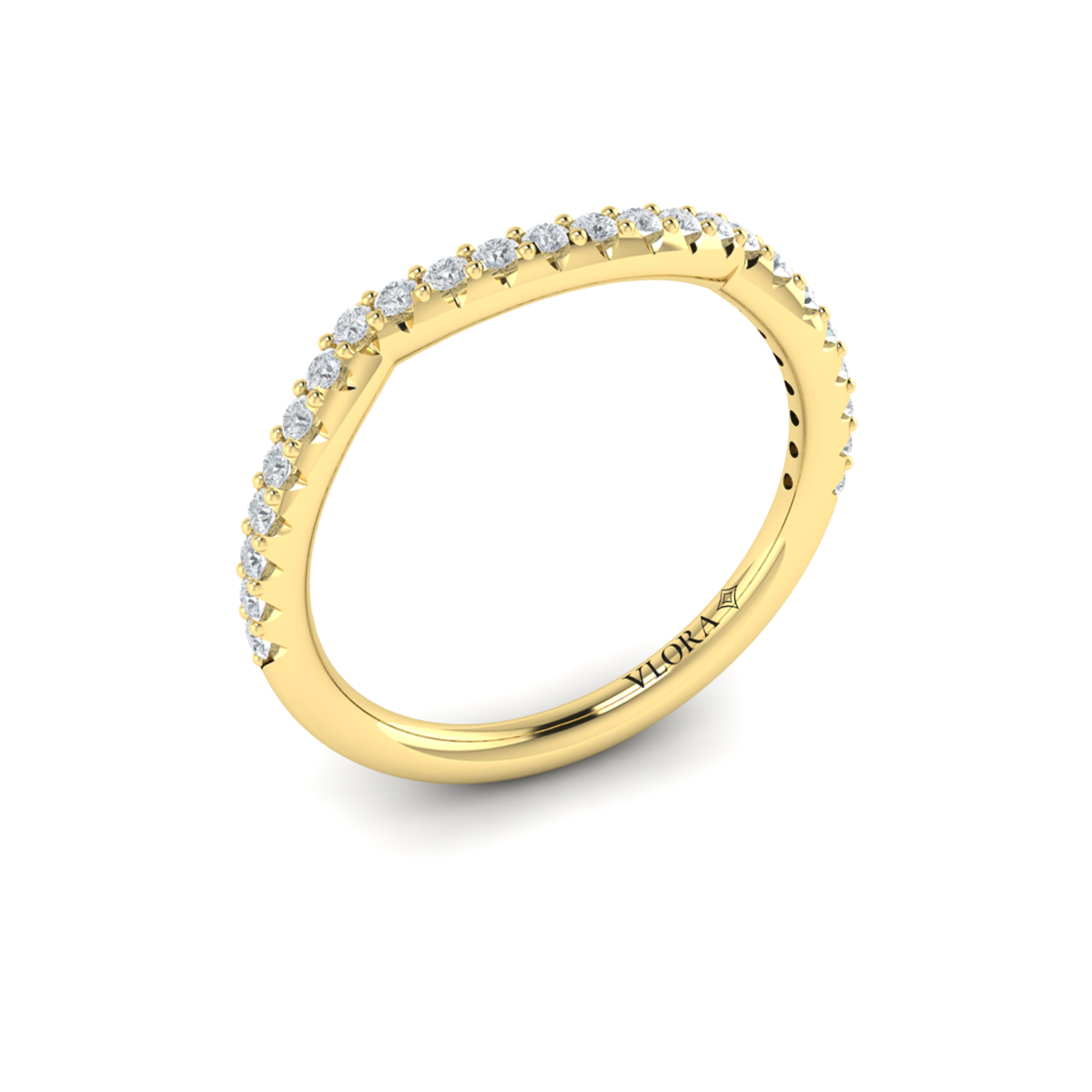 Woven Pave Matching Wedding Band