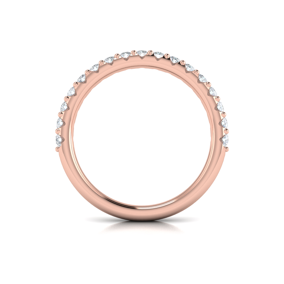 Matching Band for Bold Cathedral Round Diamond Engagement Ring