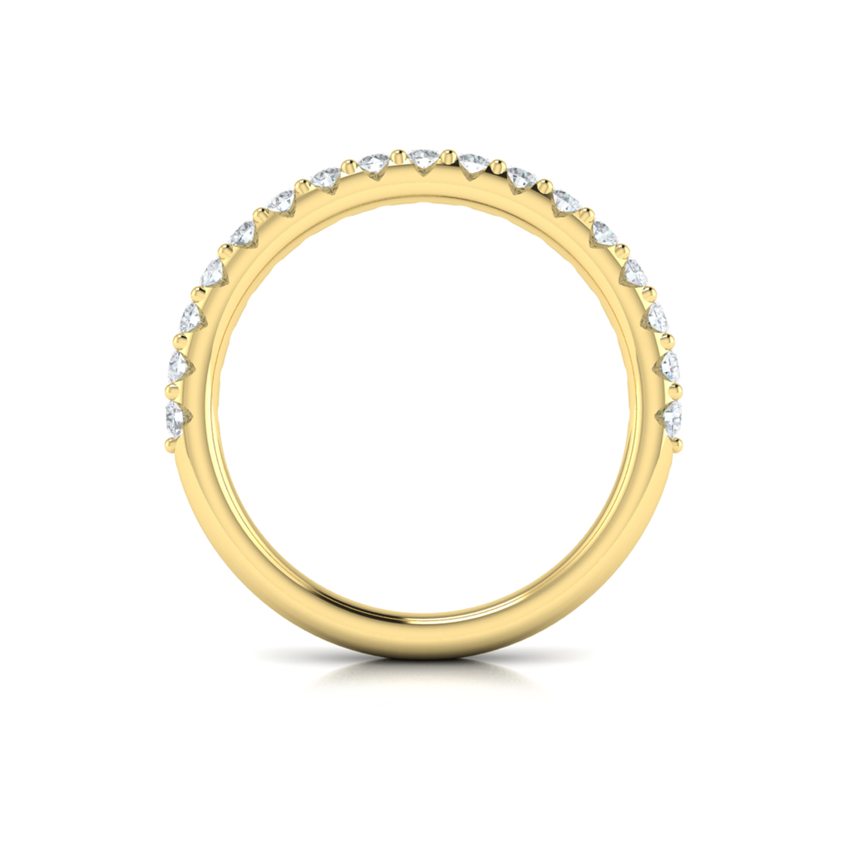 Matching Band for Bold Cathedral Round Diamond Engagement Ring