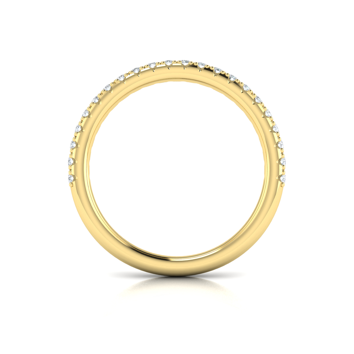 Matching Band for Dramatic Cathedral Hidden Halo Engagement Ring