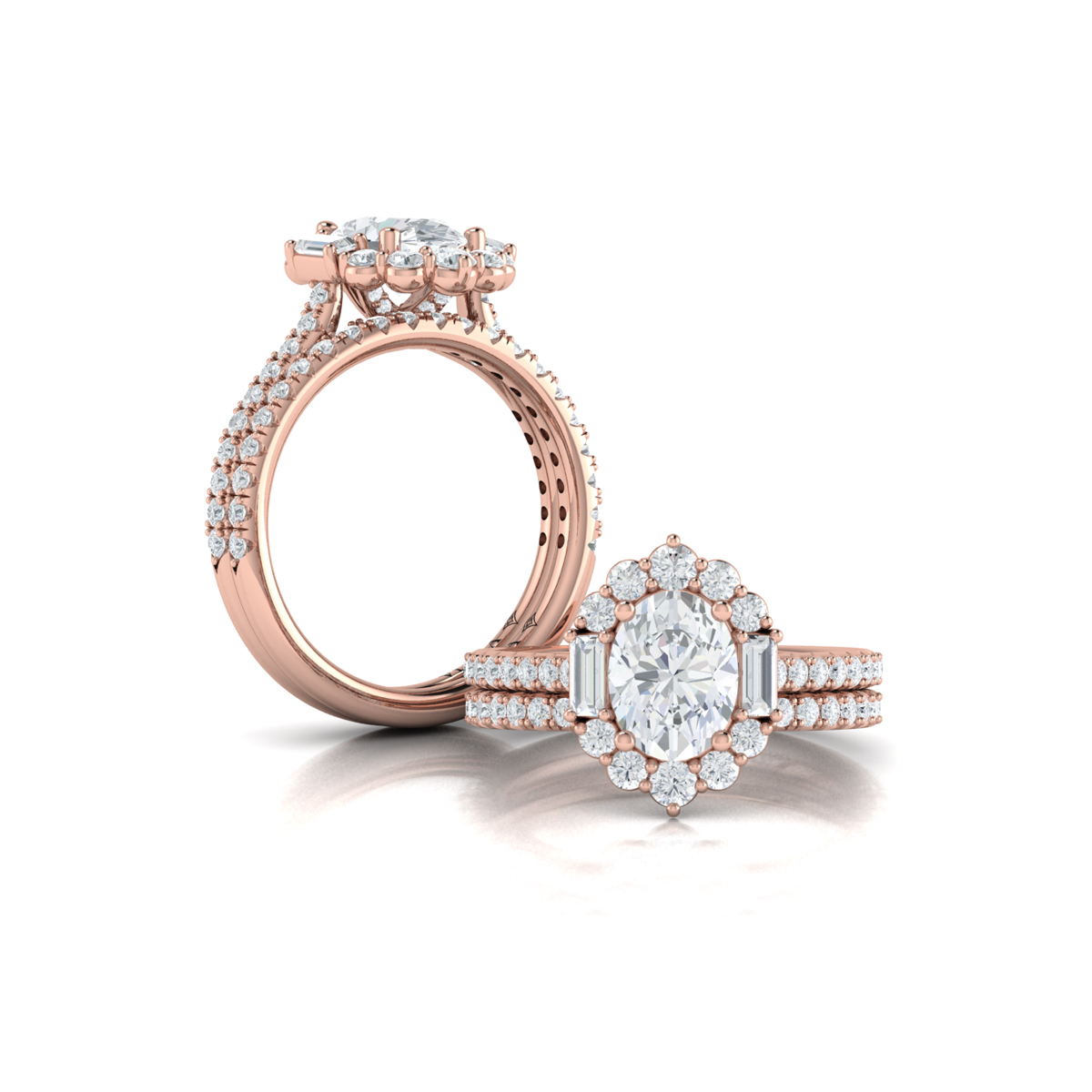 Matching Band for Harmony Halo Oval Engagement Ring