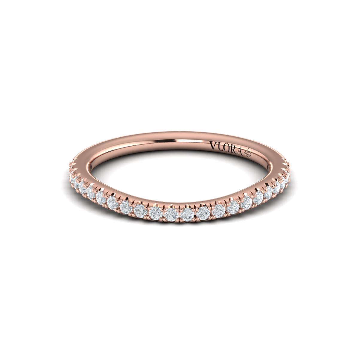 Matching Band for Corsage Halo Oval Engagement Ring