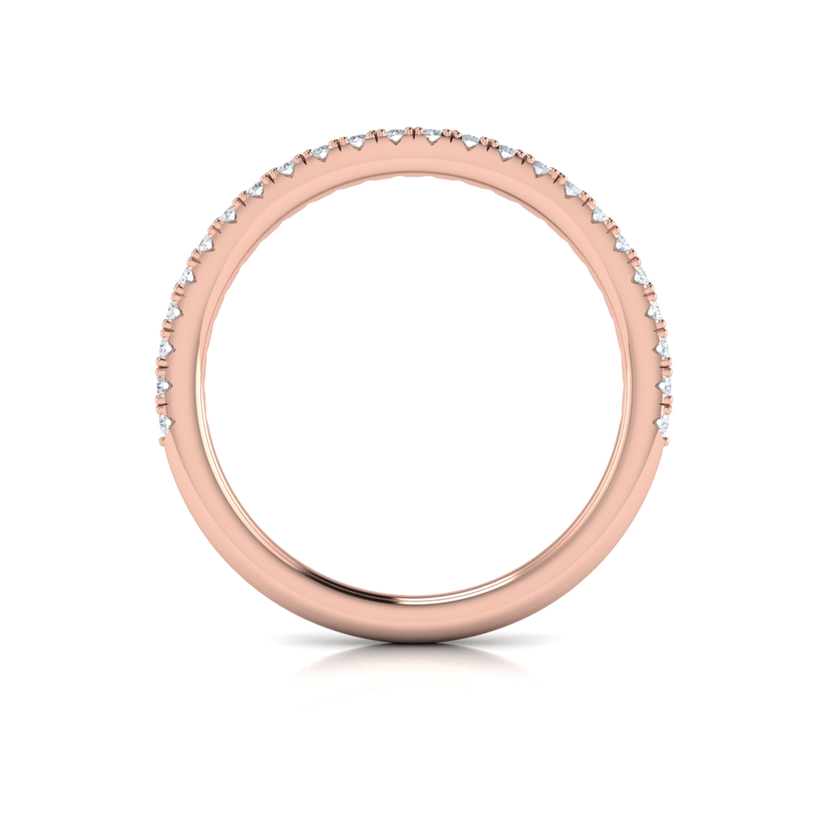 Matching Band for Corsage Halo Oval Engagement Ring