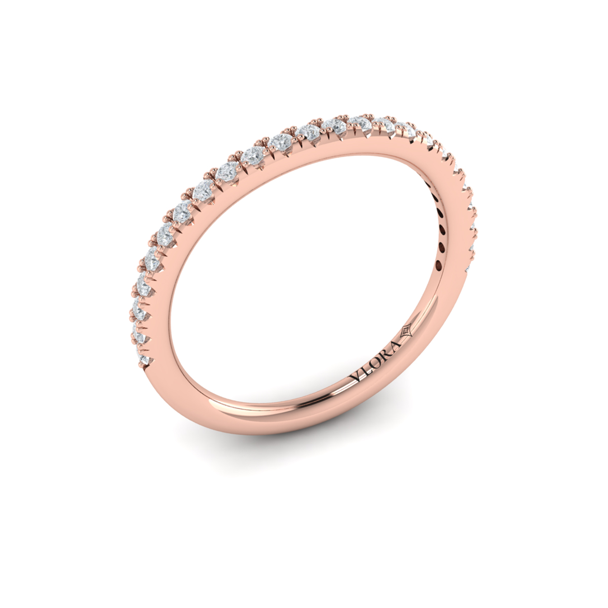 Matching Band for Corsage Halo Oval Engagement Ring