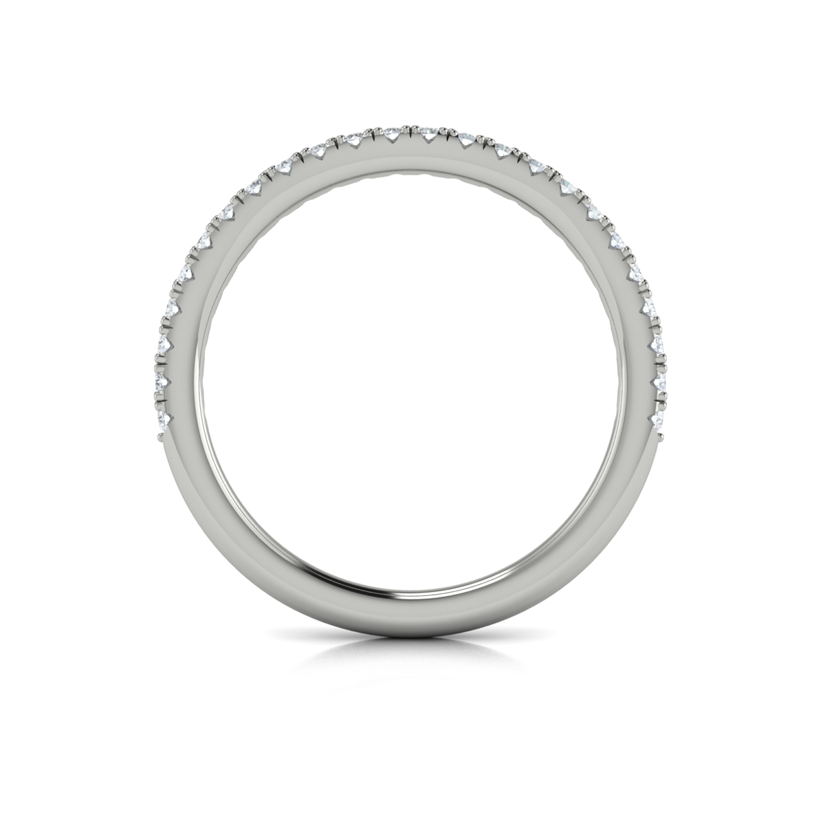 Matching Band for Corsage Halo Oval Engagement Ring