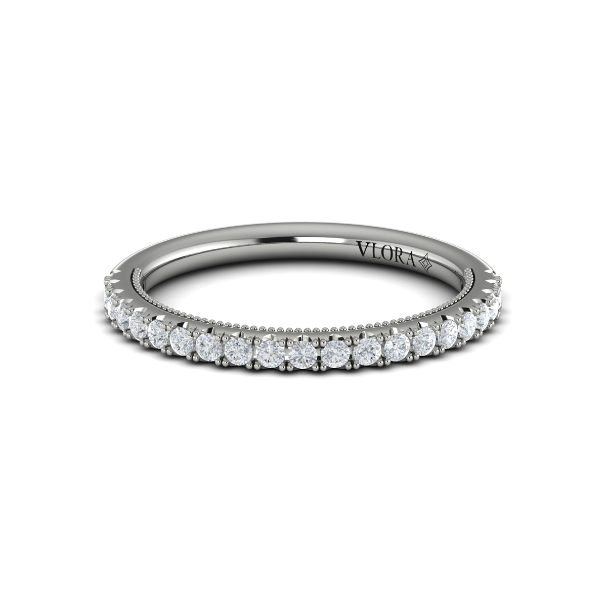 Matching Band for Deco Elegance Emerald Cut Halo Engagement Ring
