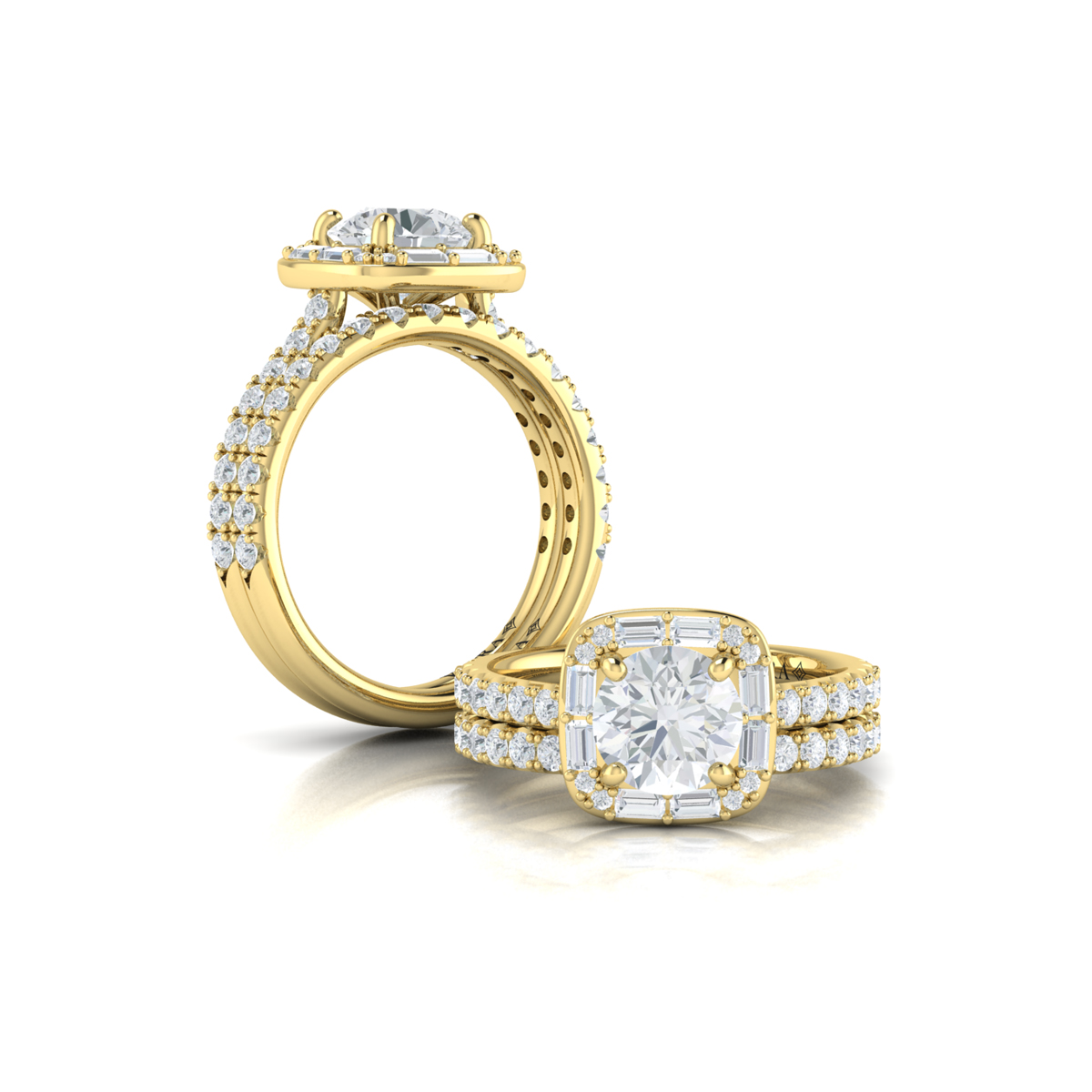 Matching Band for Intricate Halo Engagement Ring