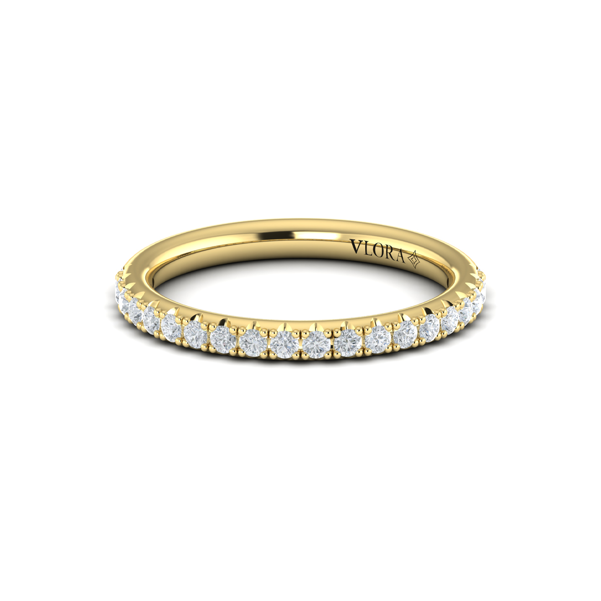 Matching Band for Unique Oval Halo Round Engagement Ring