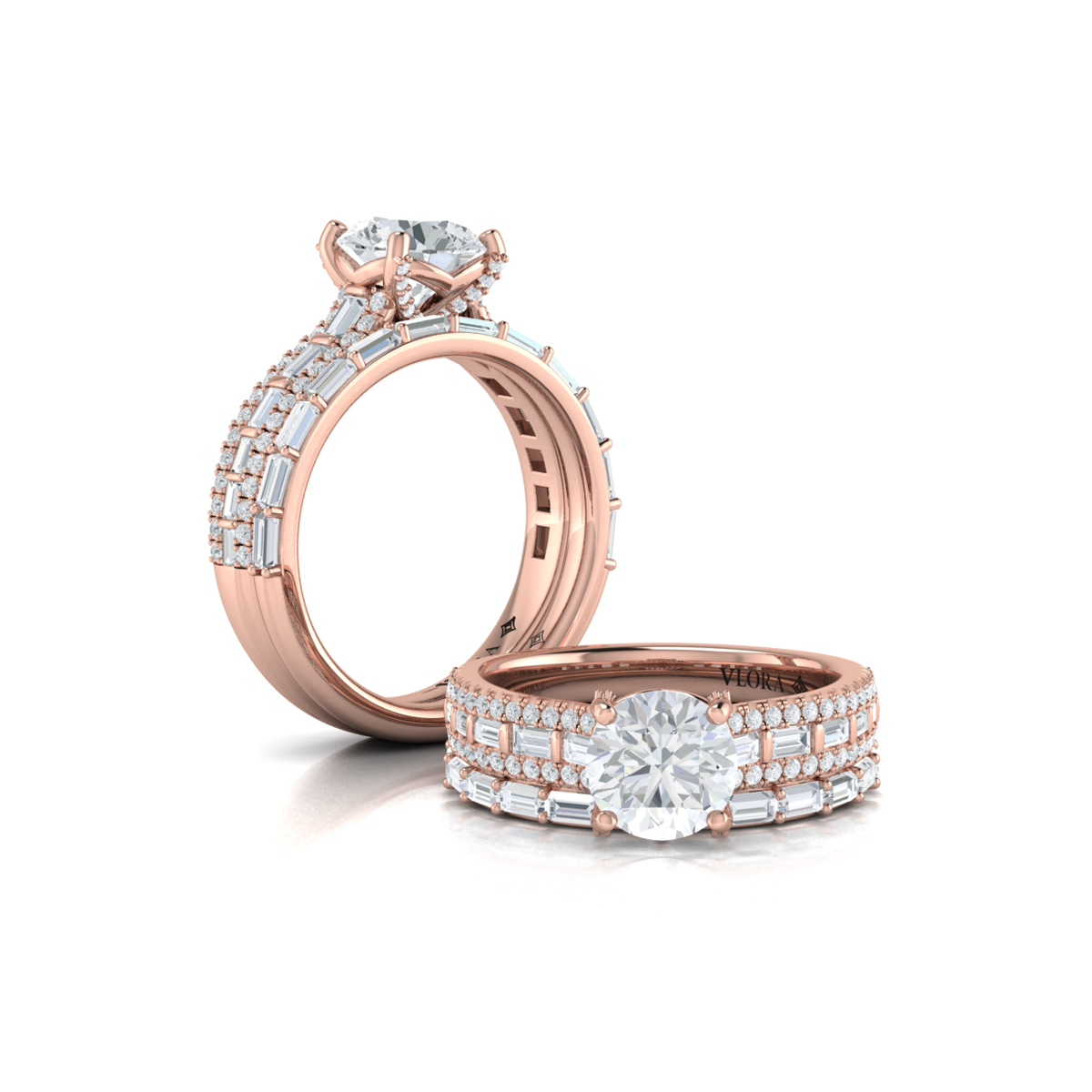 Matching Band for Grand Cathedral Round Diamond Engagement Ring