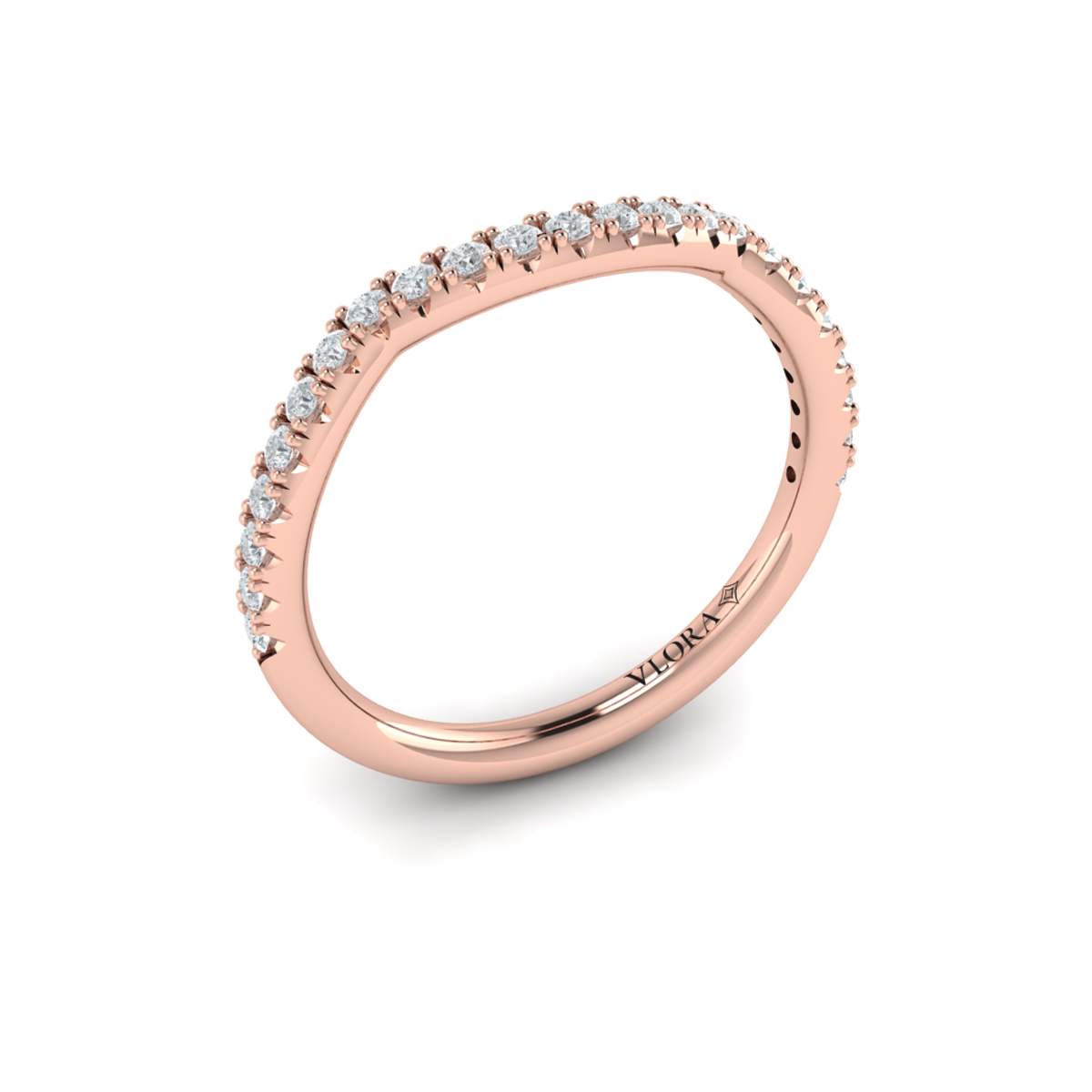 Matching Band for Enchanted Vine Oval Hidden Halo Engagement Ring
