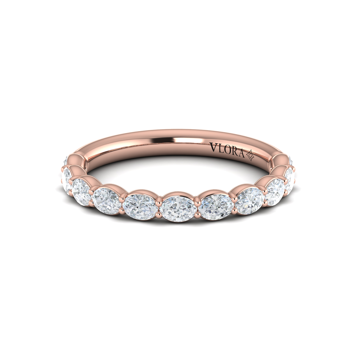 Matching Band for Graceful Round Diamond Engagement Ring