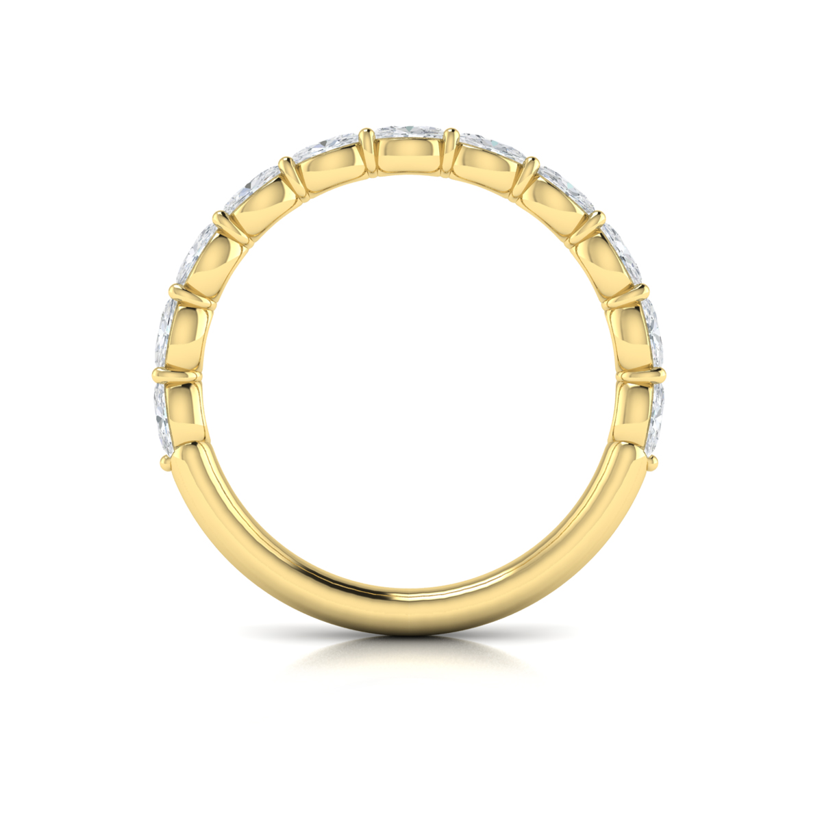 Matching Band for Graceful Round Diamond Engagement Ring