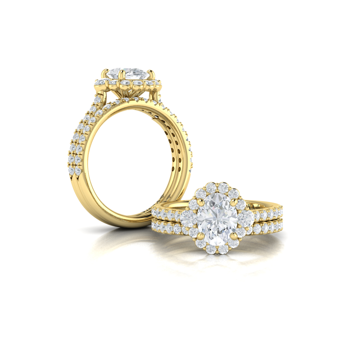 Matching Band for Horizon Halo Oval Engagement Ring