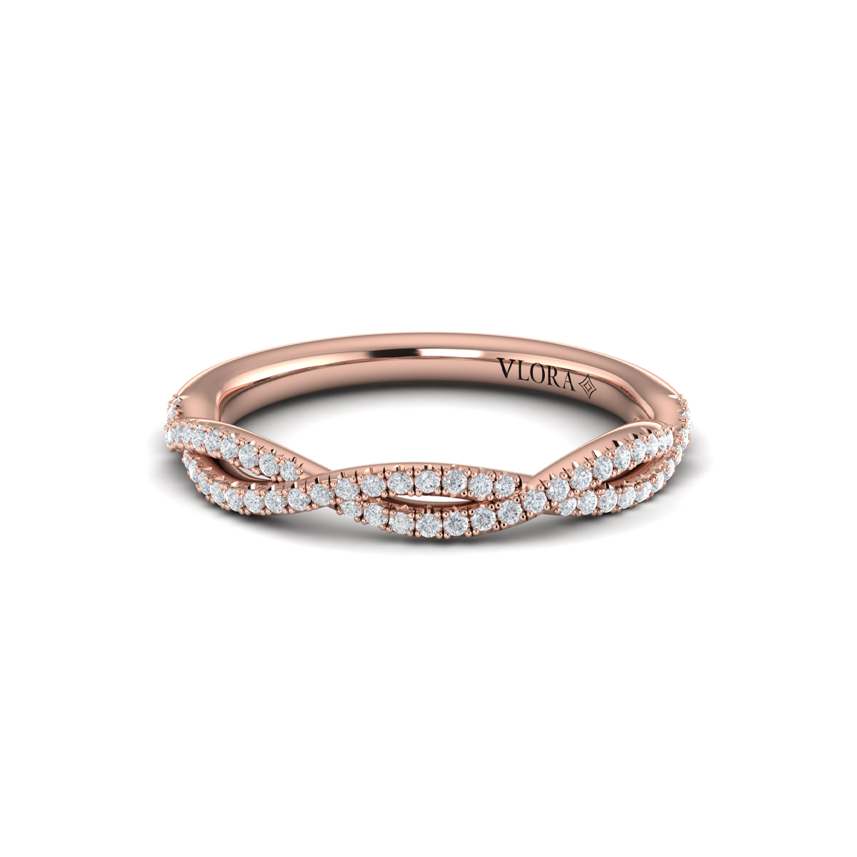 Matching Band for Entwined Pear Halo Engagement Ring
