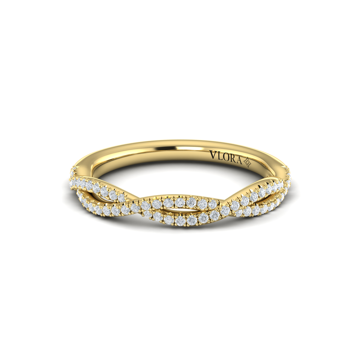Matching Band for Entwined Pear Halo Engagement Ring