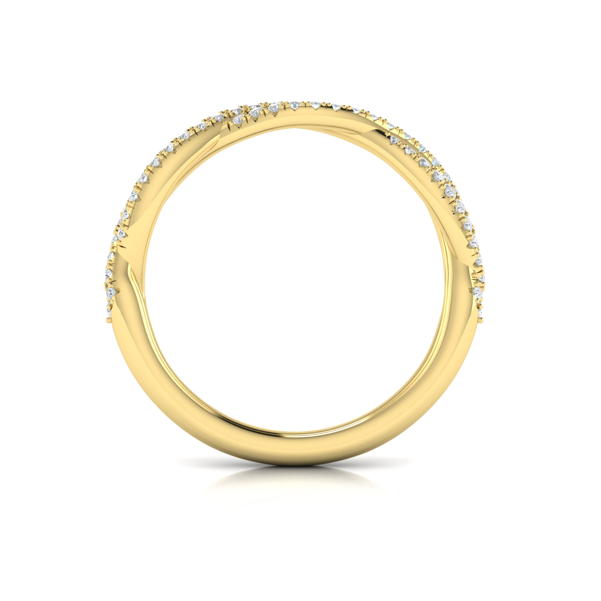 Matching Band for Entwined Pear Halo Engagement Ring