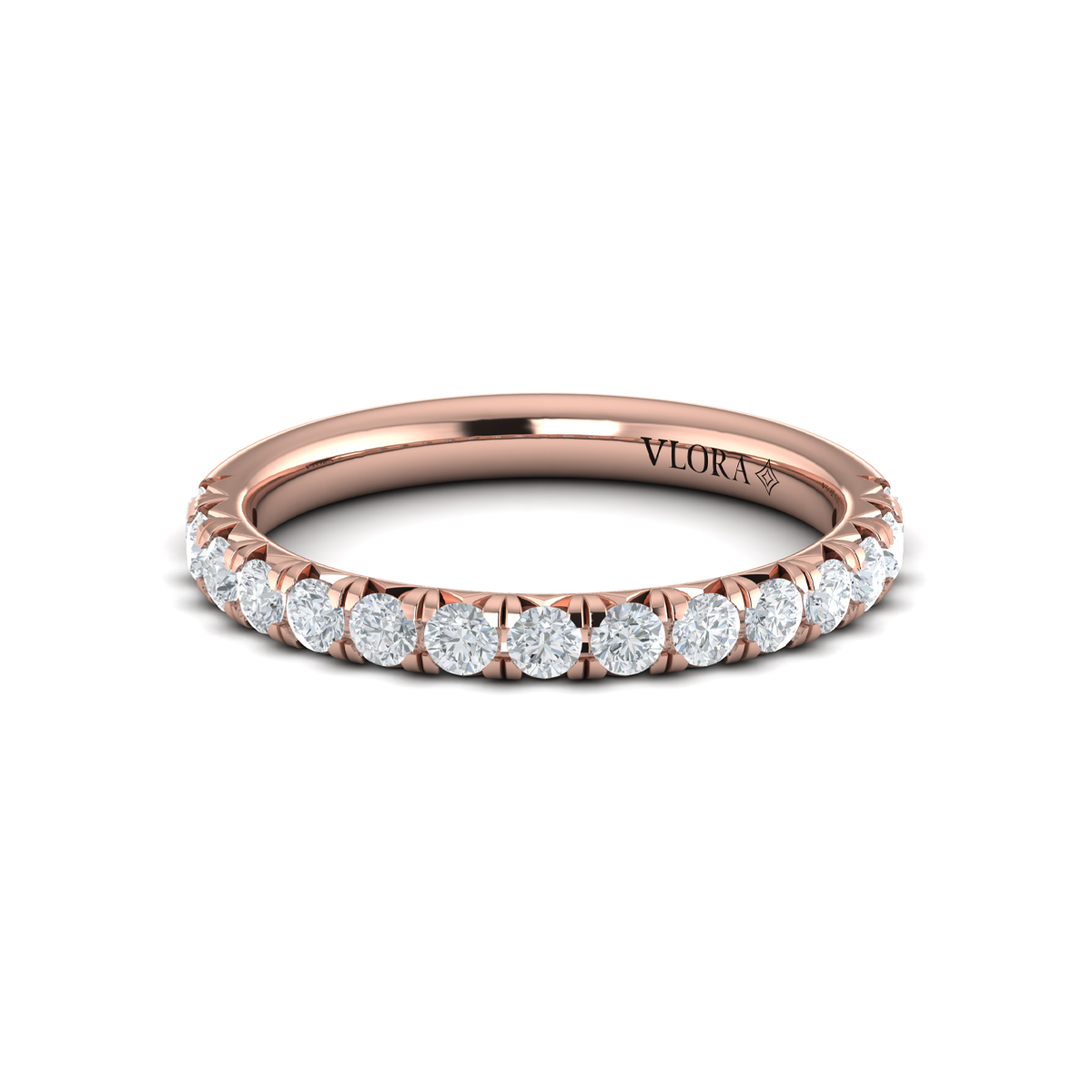 Matching Band for French Cathedral Round Diamond Engagement Ring