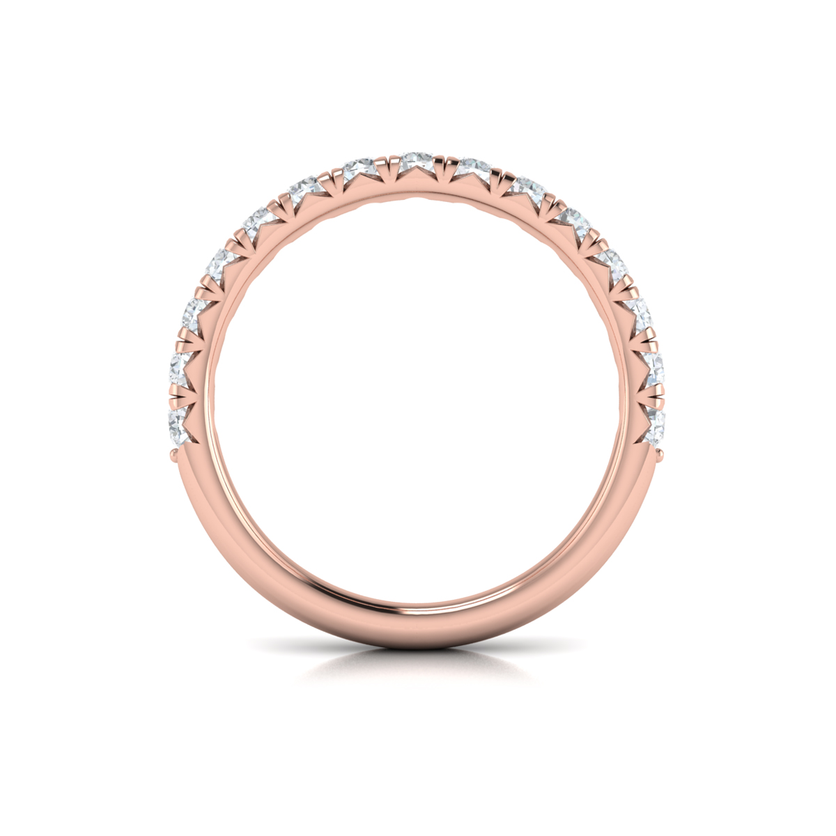 Matching Band for French Cathedral Round Diamond Engagement Ring