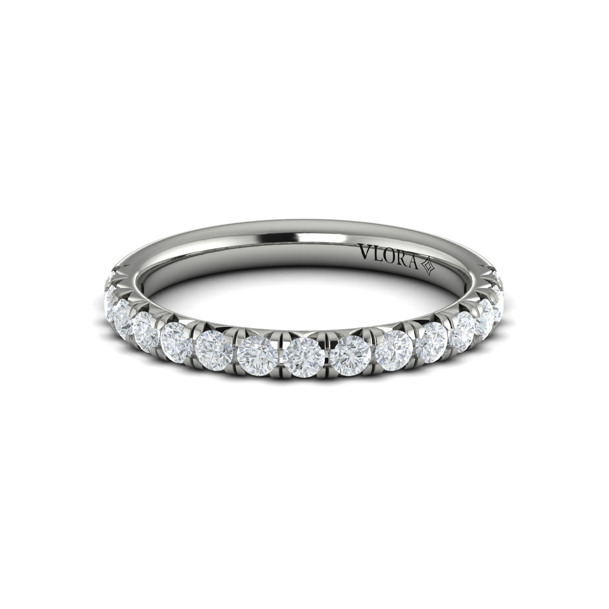 Matching Band for French Cathedral Round Diamond Engagement Ring