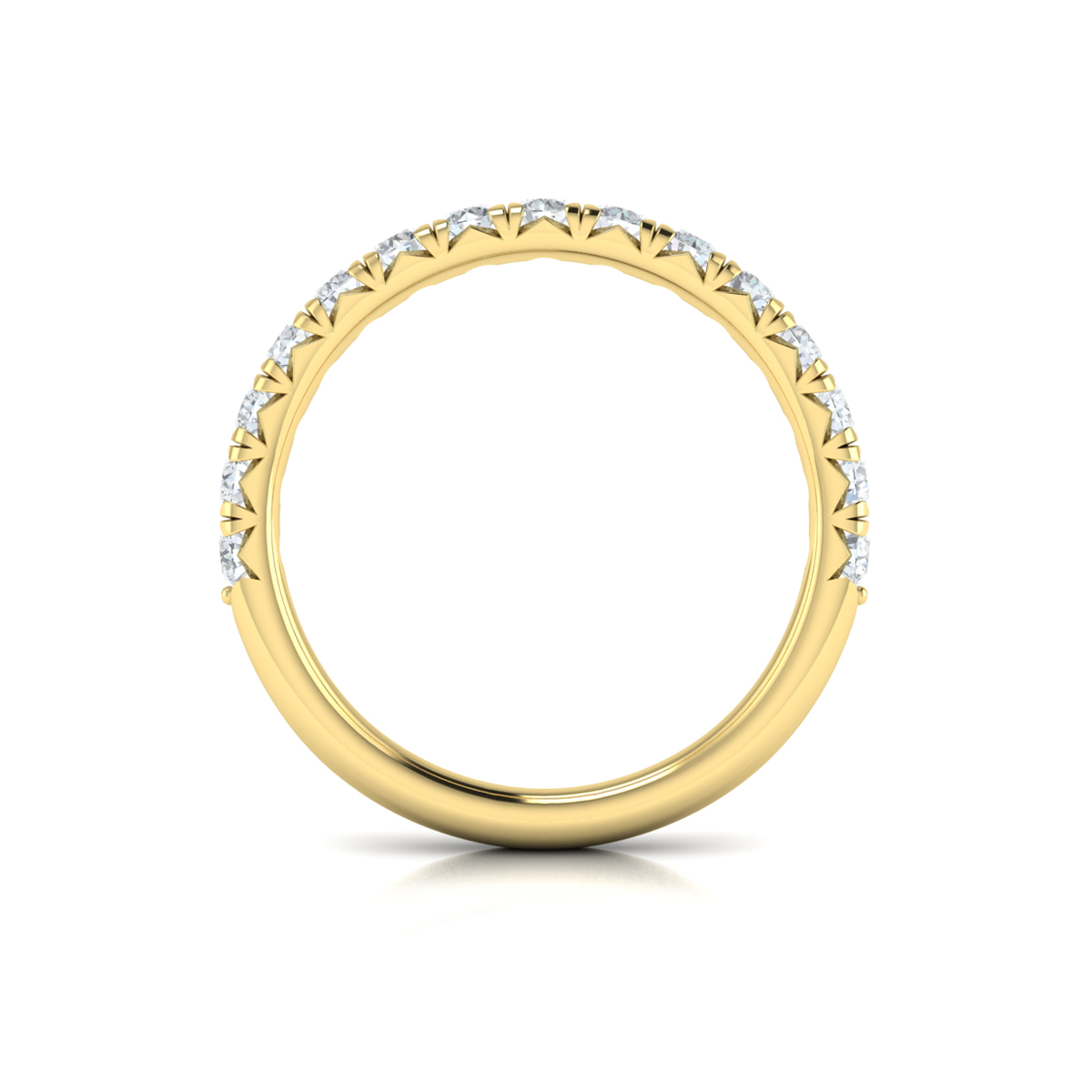 Matching Band for French Cathedral Round Diamond Engagement Ring