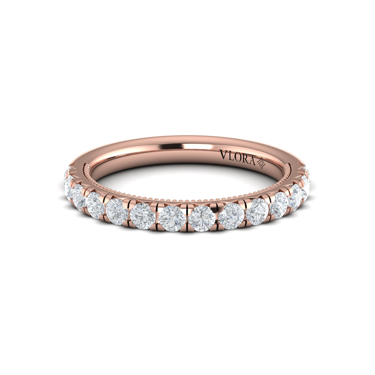 Matching Band for French Cathedral Oval Hidden Halo Engagement Ring
