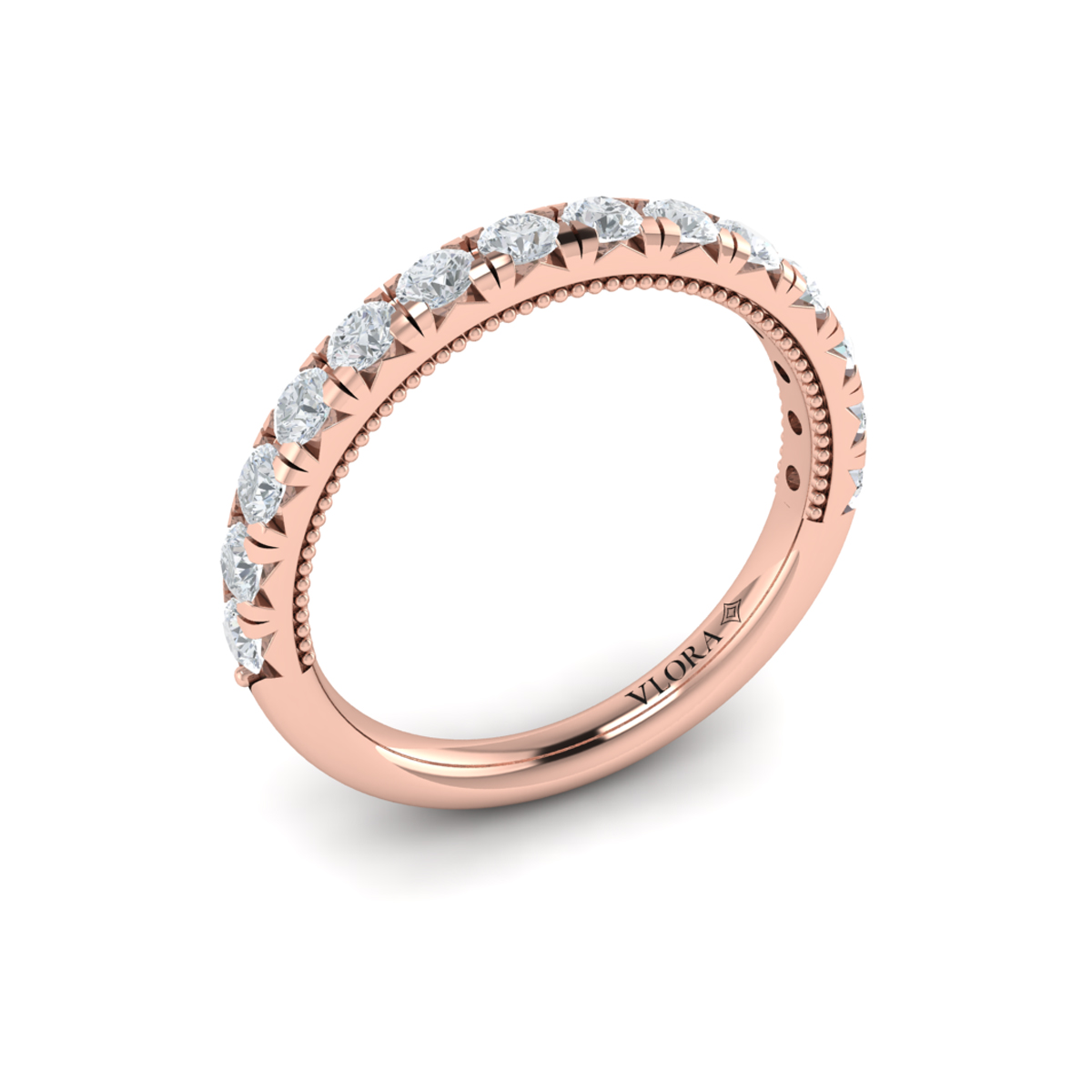 Matching Band for French Cathedral Oval Hidden Halo Engagement Ring