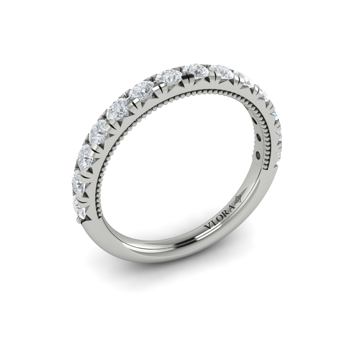 Matching Band for French Cathedral Oval Hidden Halo Engagement Ring