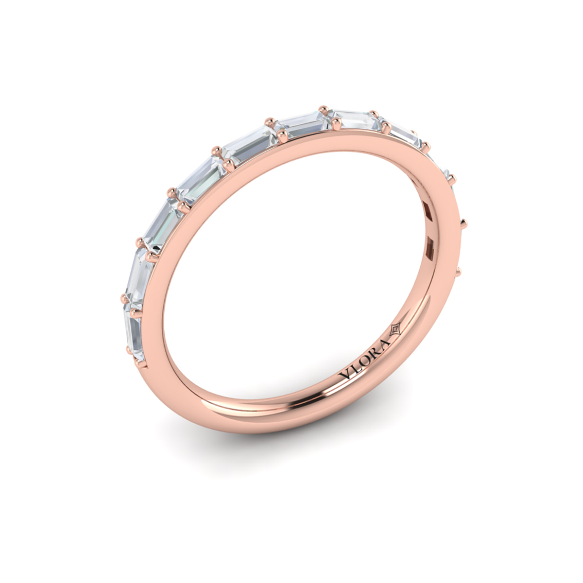 Matching Band for Serenity Oval Hidden Halo Engagement Ring
