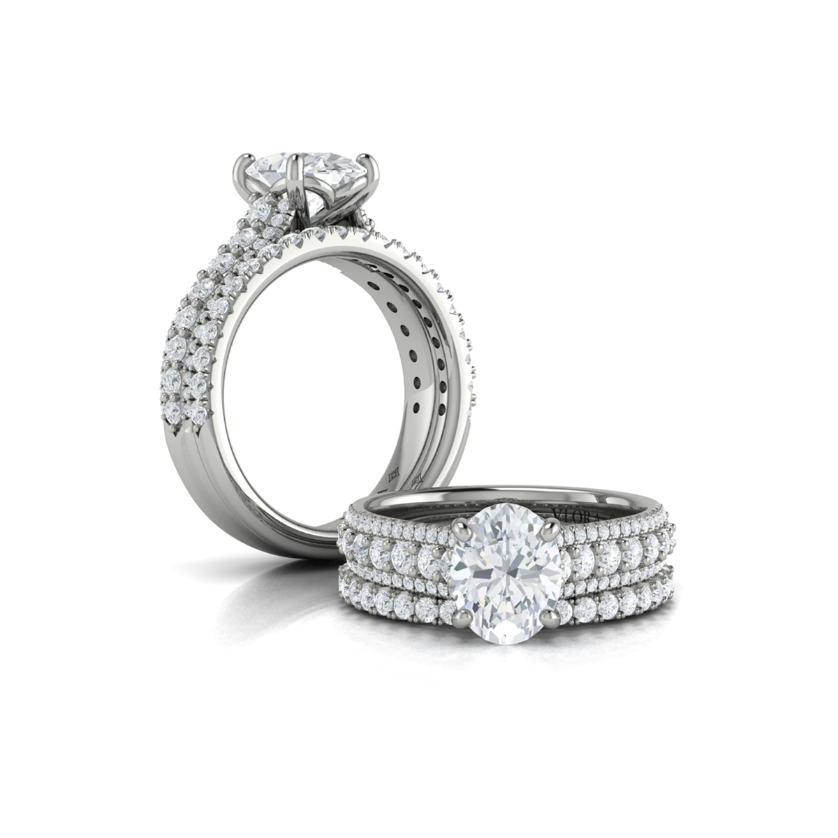 Matching Band for Bold Cathedral Oval Engagement Ring