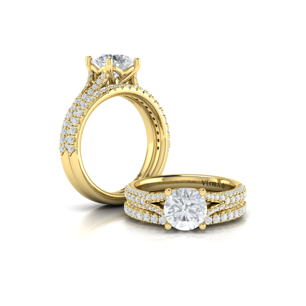 Matching Band for Splendid Cathedral Split Shank Engagement Ring