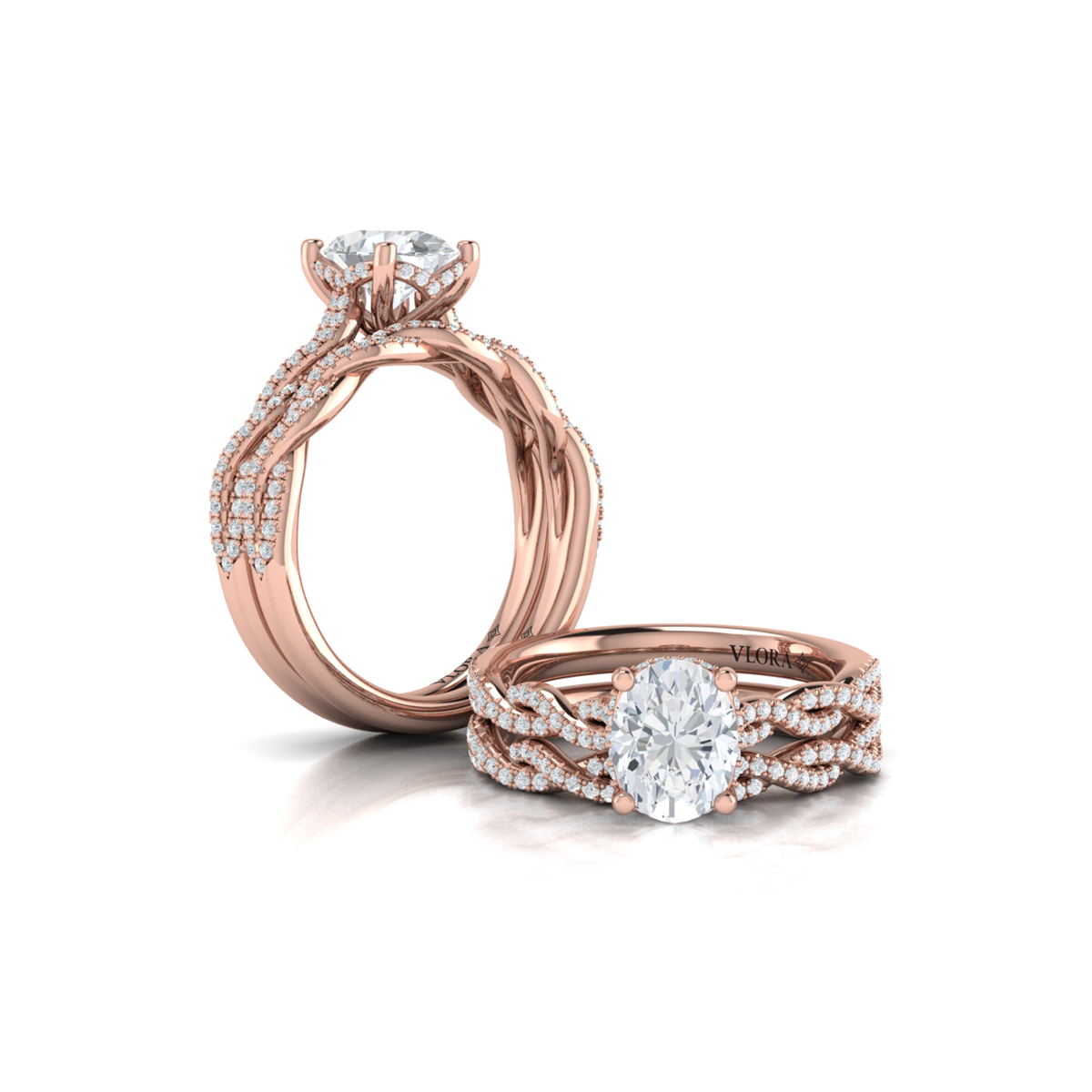 Matching Band for Splendid Cathedral Split Shank Oval Engagement Ring