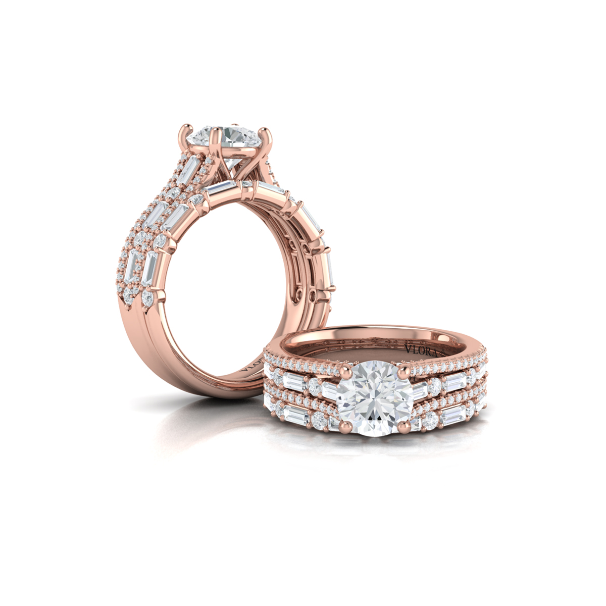 Matching Band for Extravagant Round Engagement Ring