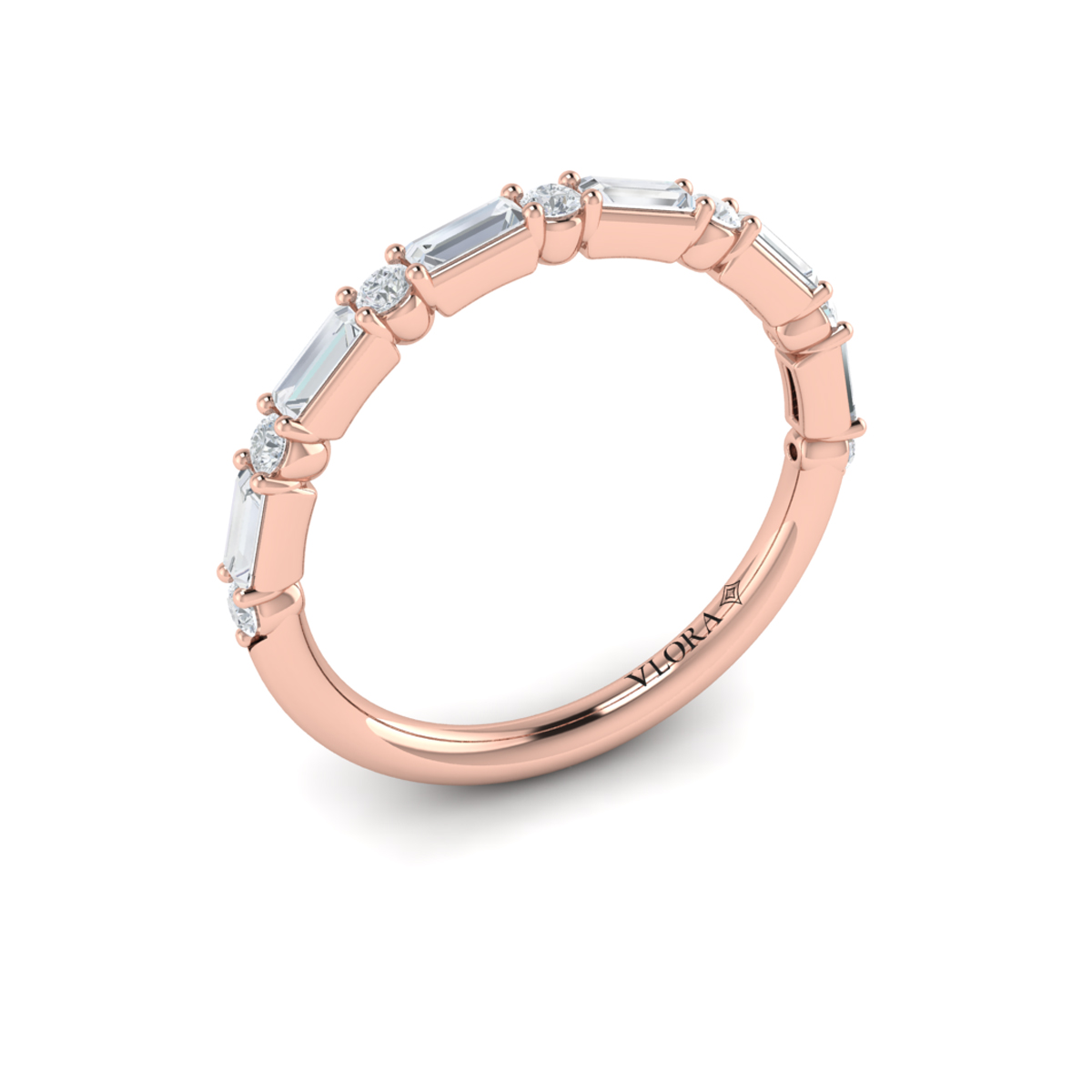 Matching Band for Extravagant Round Engagement Ring