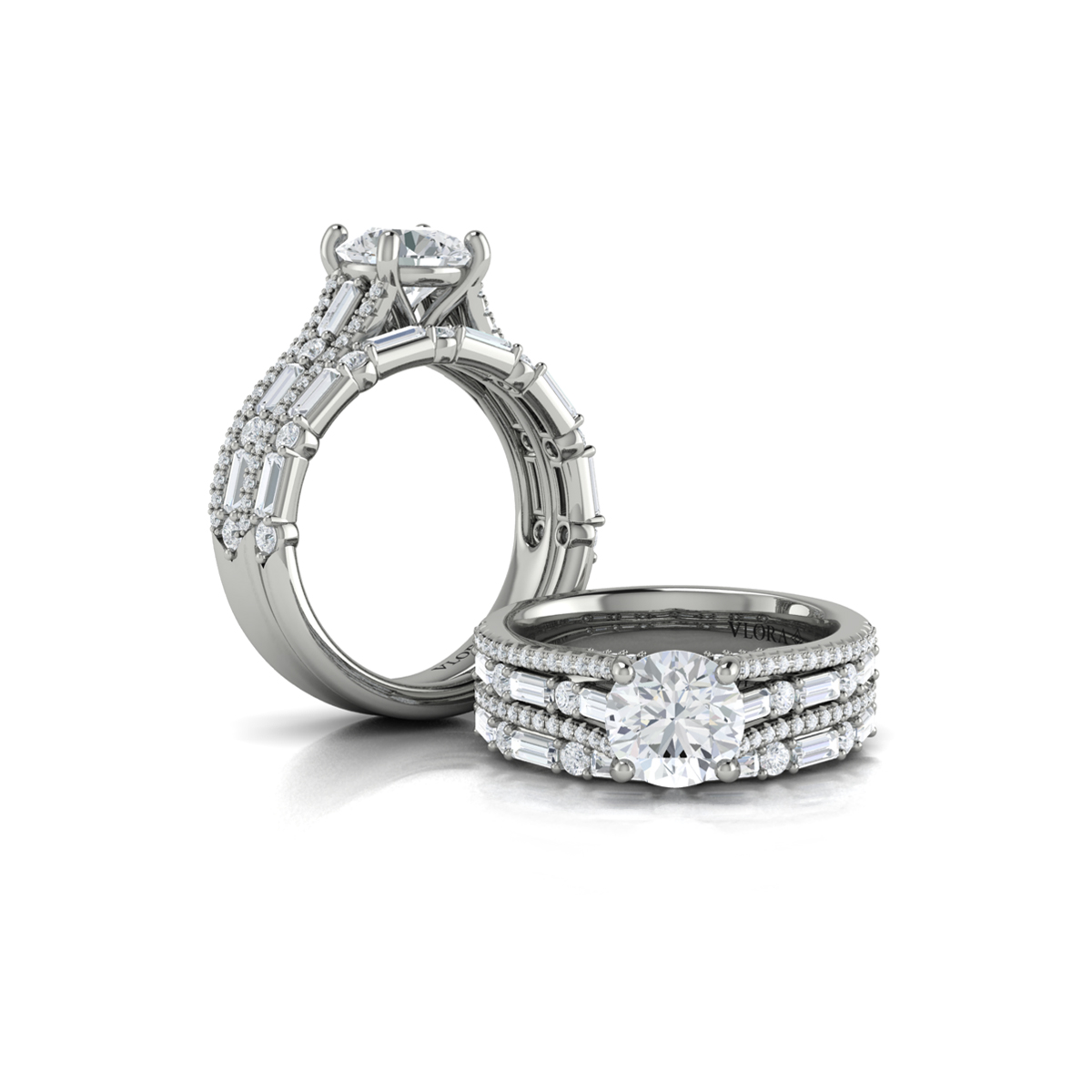 Matching Band for Extravagant Round Engagement Ring