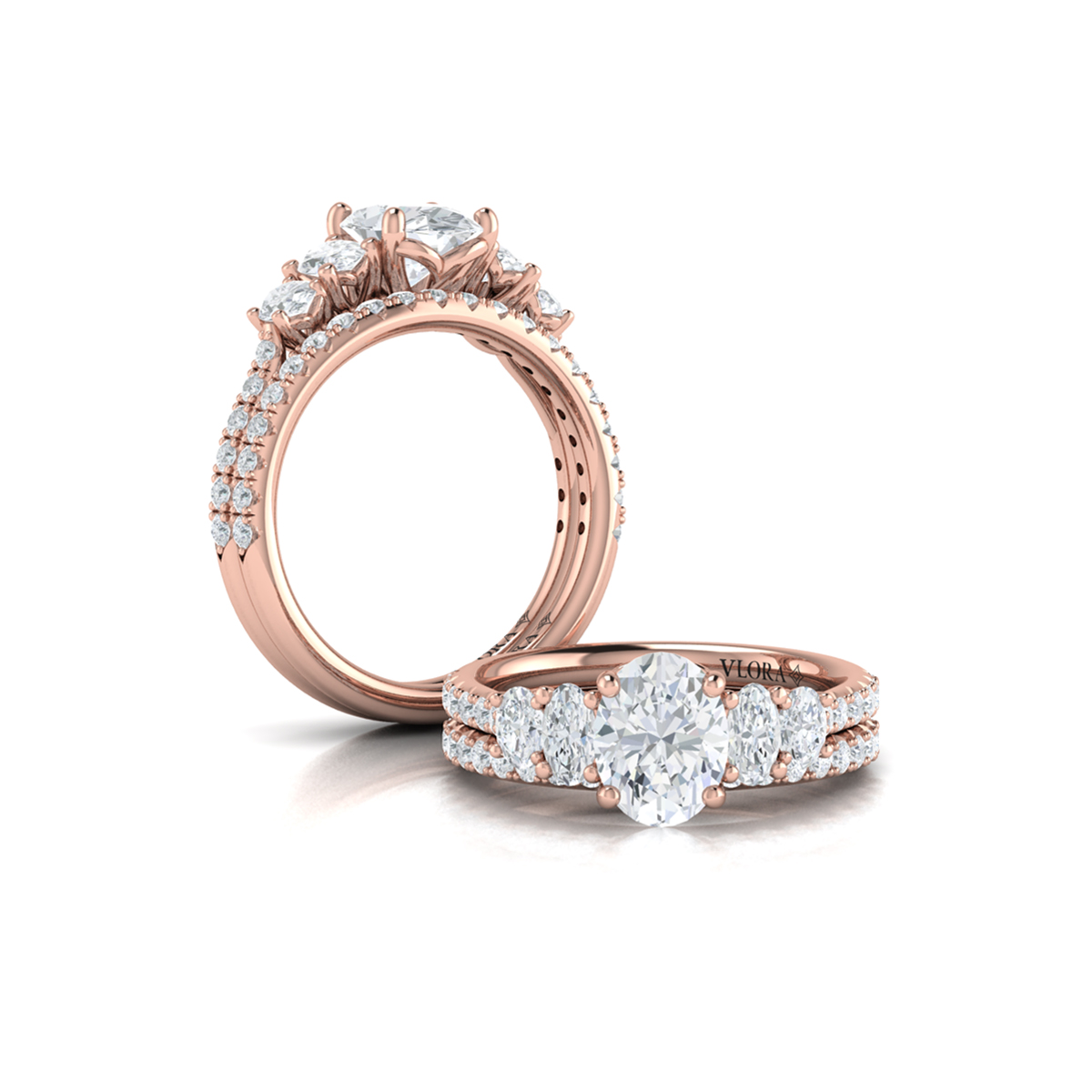 Matching Band for Quintet Oval Engagement Ring