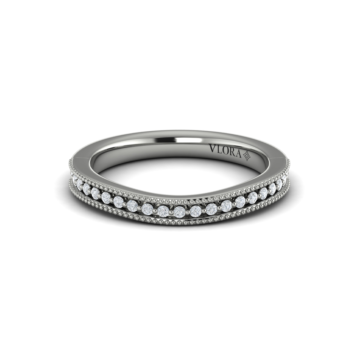 Matching Band for Intricate Hidden Halo Engagement Ring