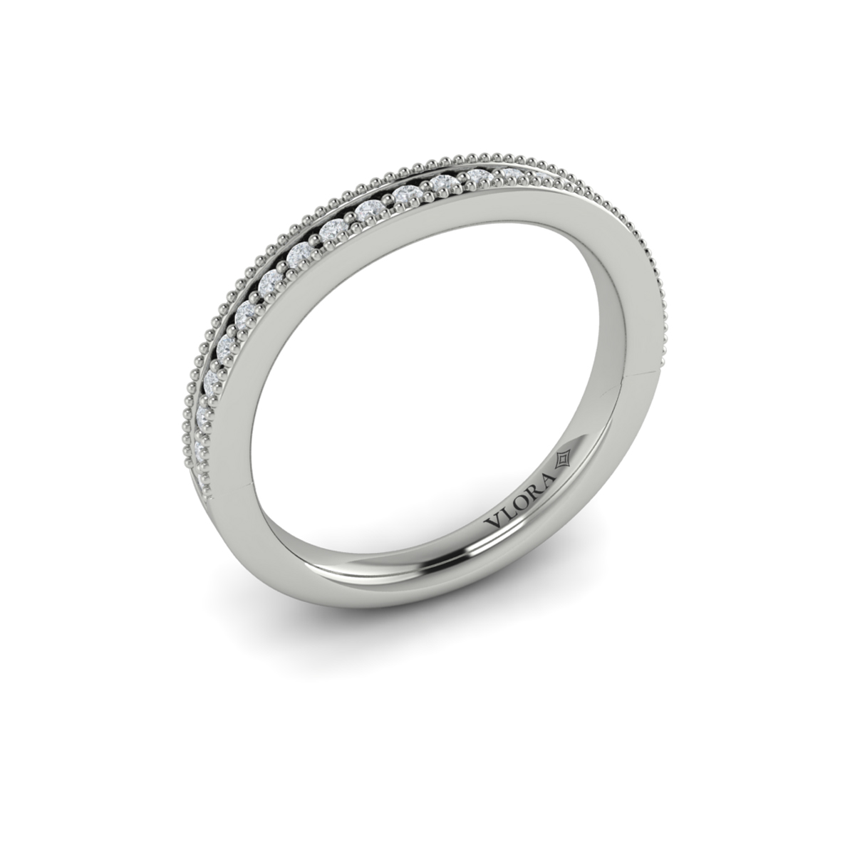 Matching Band for Intricate Hidden Halo Engagement Ring