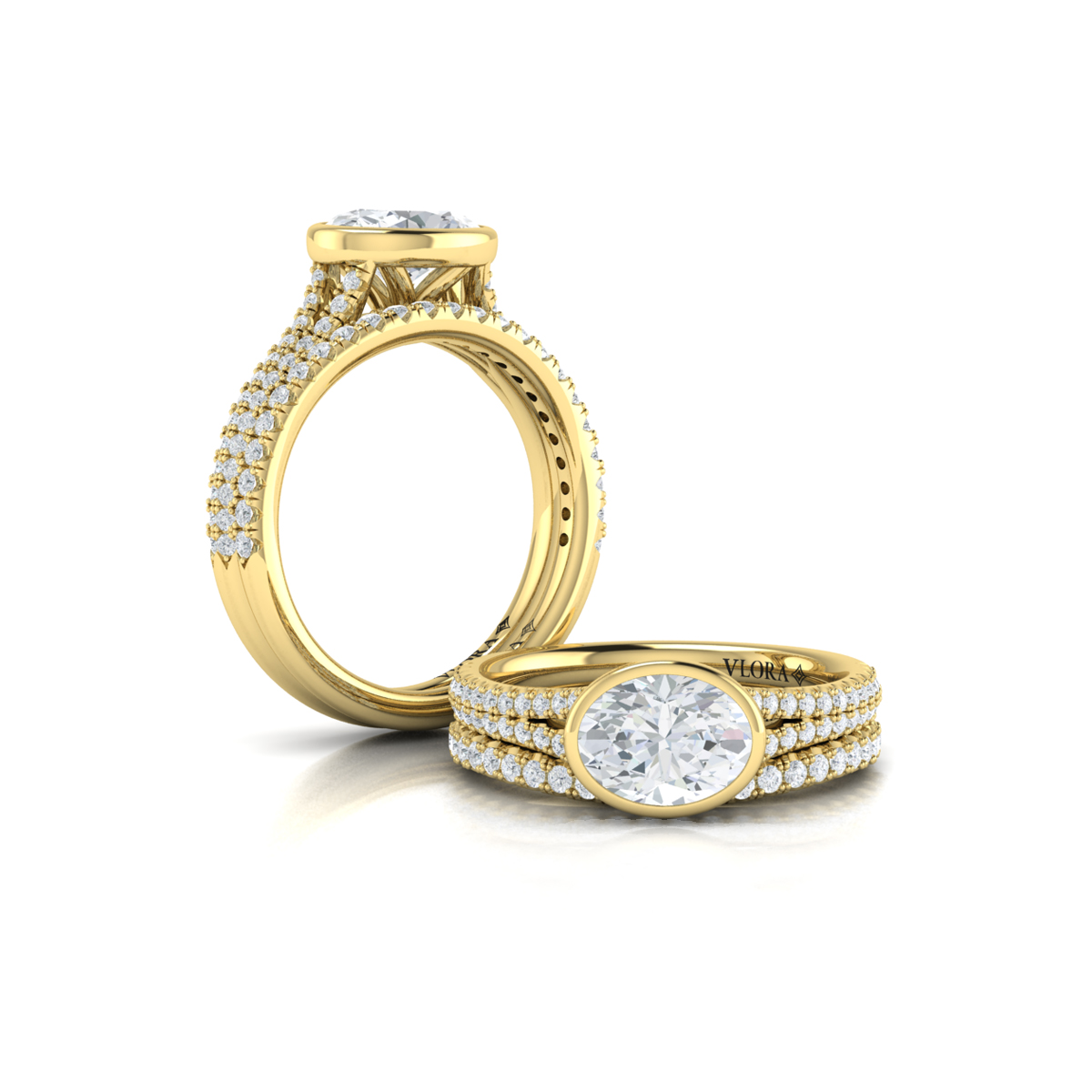 Matching Band for Horizon Oval Bezel Engagement Ring