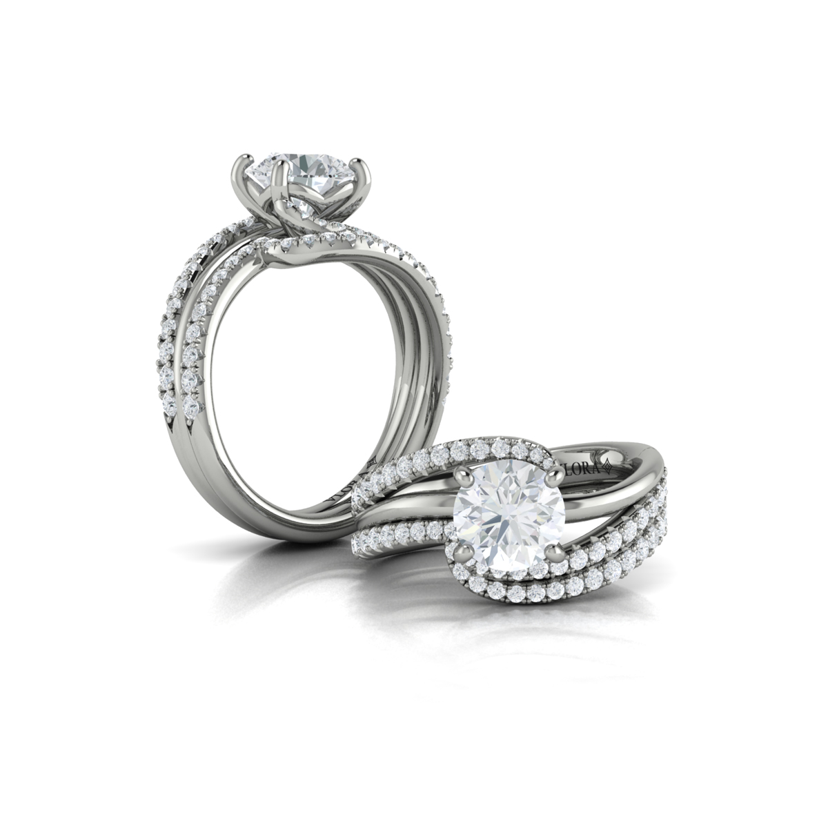 Matching Band for Graceful Curves Engagement Ring
