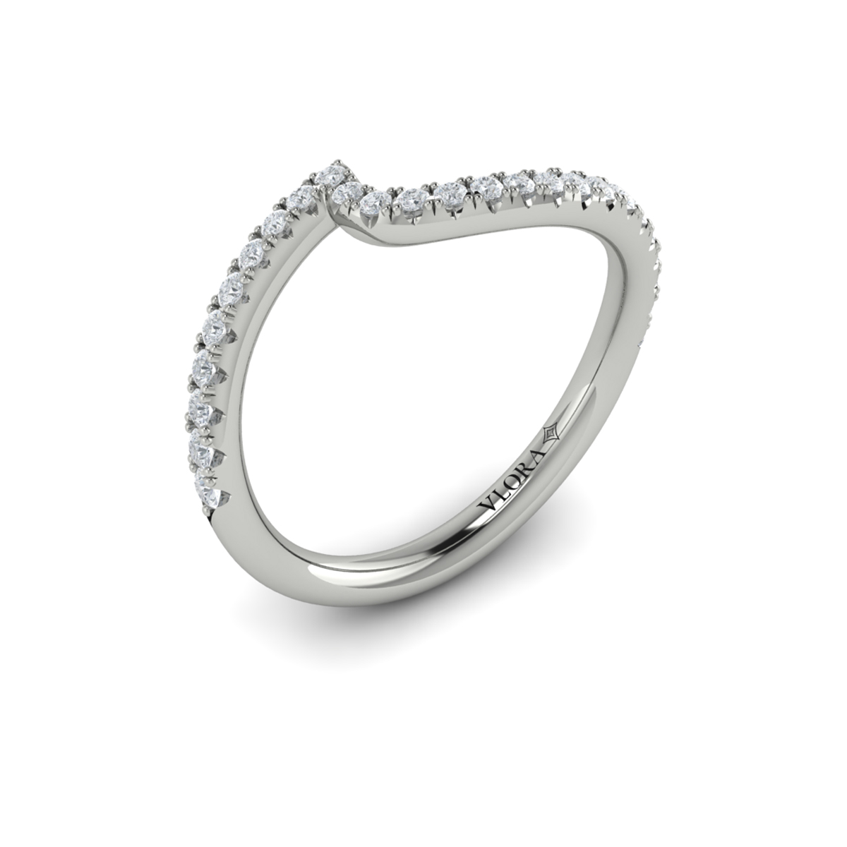 Matching Band for Graceful Curves Engagement Ring