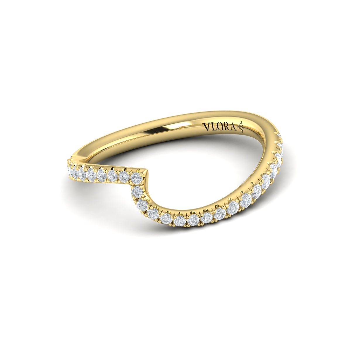 Matching Band for Graceful Curves Engagement Ring