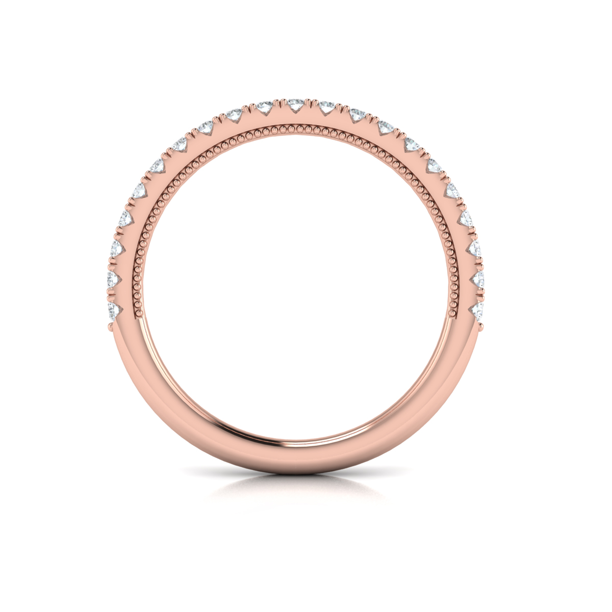 Matching Band for Deco Elegance Halo Oval Engagement Ring