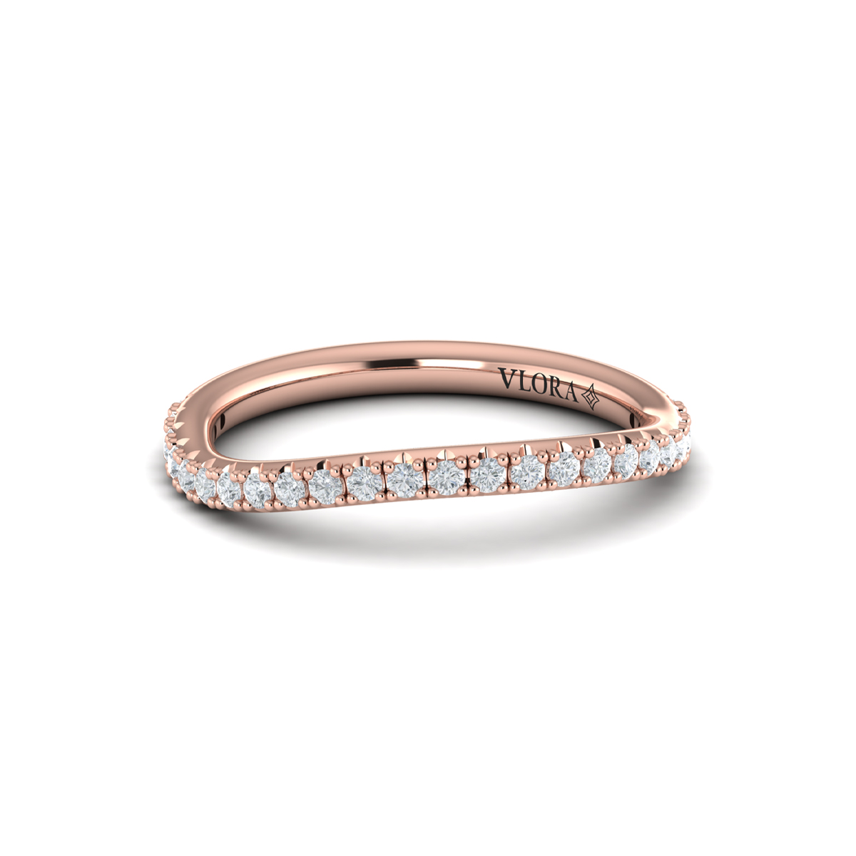 Matching Band for Flora Hidden Halo Engagement Ring